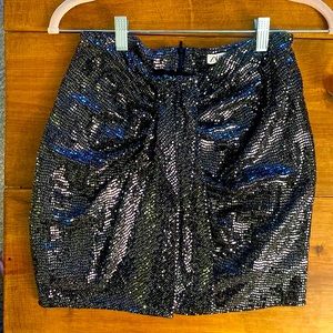 Black Sparkly Zara Mini Skirt